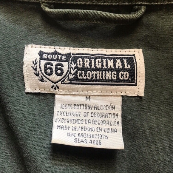 Military Green Route 66 Button Up Jacket - Picture 3 of 6